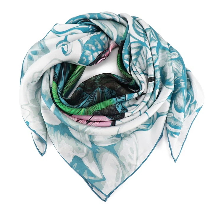 Green Print Scarf