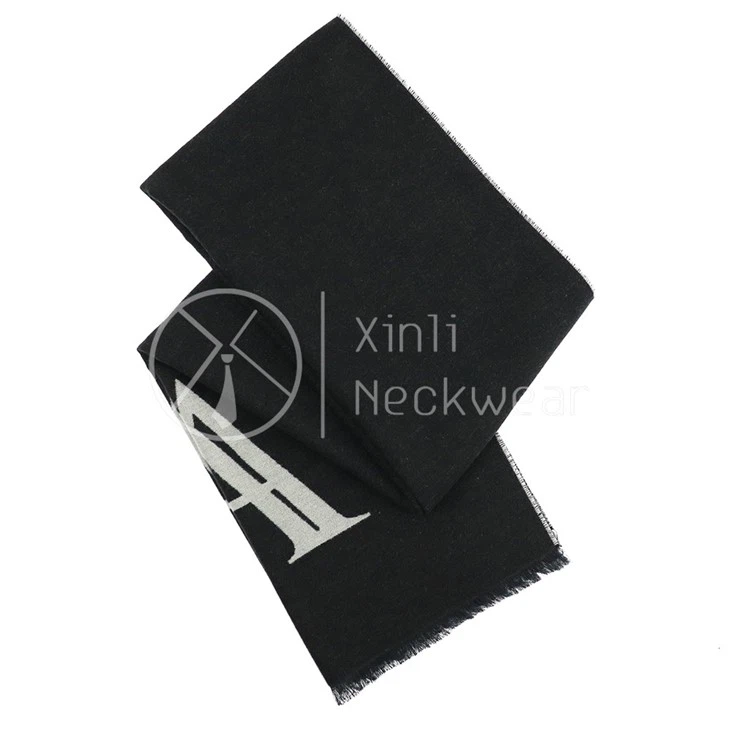 Silk Wool Scarf Mens